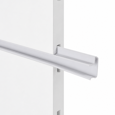 SWSIW white snap insert fitted in white slatwall