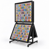 Black Metal Double-Sided Adjustable Trading Card Display
