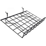 Black 24" x 15" slanted wire shelf