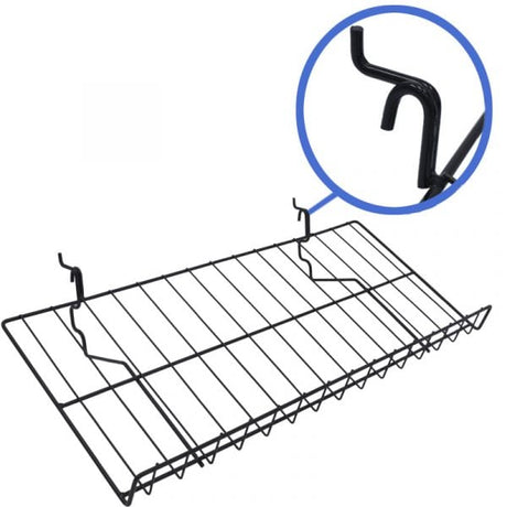 Black 12" x 23" candy wire shelf