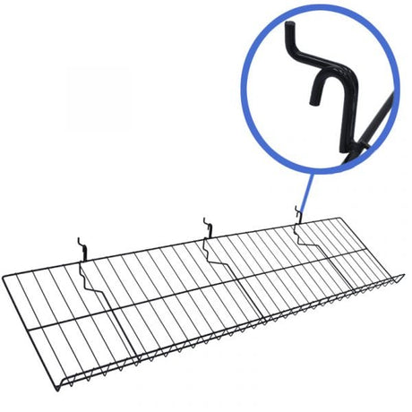 Black 10" x 46" candy wire shelf
