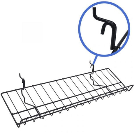 Black 6.5" x 23" candy wire shelf