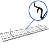Black 8" x 46" candy wire shelf