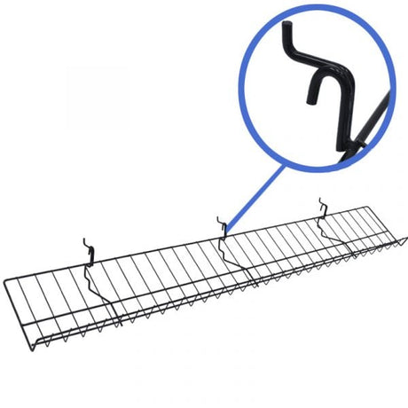 Black 8" x 46" candy wire shelf