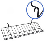 Black 8" x 23" candy wire shelf