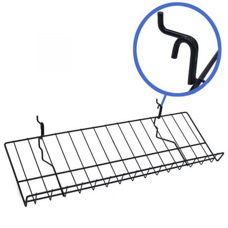 Black 8" x 23" candy wire shelf