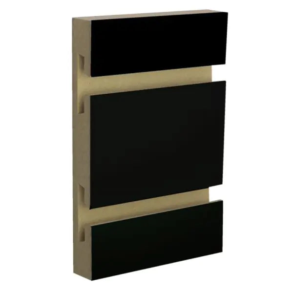 Slatwall Panel — Black — Side-angle view (primary)