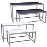 2 Piece Silver Nesting Tables