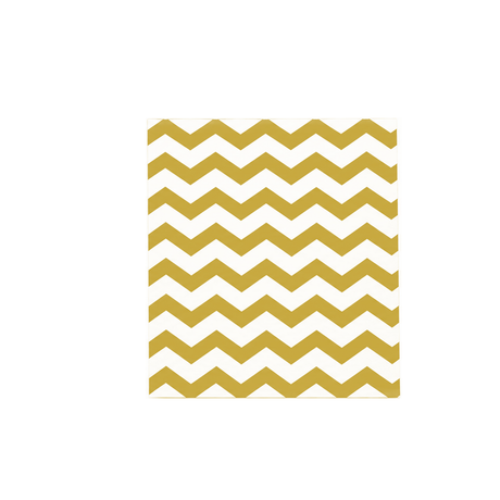 Gold Chevron Jewelry Bag — 5x7 — Kraft footprint