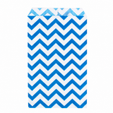 Blue Chevron jewelry bag
