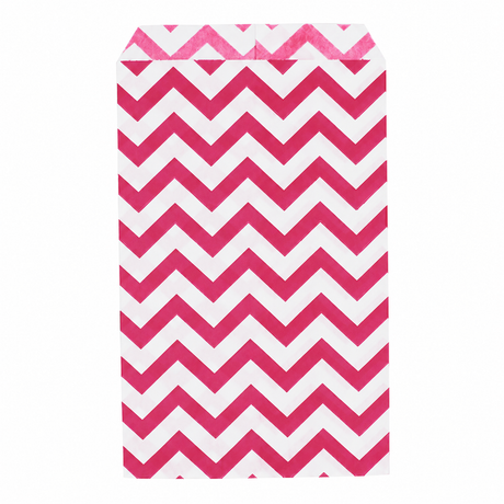 Pink Chevron jewelry bag