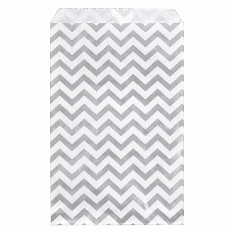 Silver Chevron jewelry bag