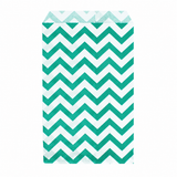Teal Chevron jewelry bag