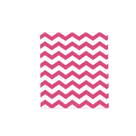 Pink Chevron Jewelry Bag — 5x7 — Kraft footprint