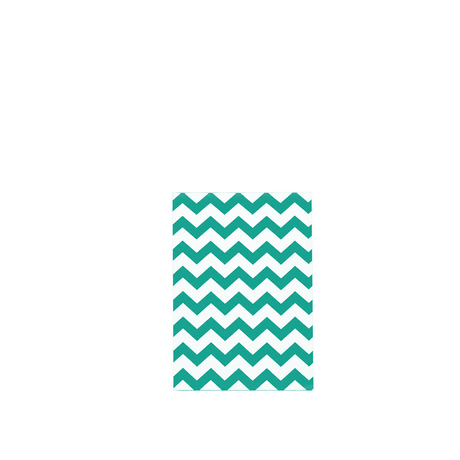 Teal Chevron Jewelry Bag — 4x6 — Kraft footprint