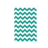 Teal Chevron Jewelry Bag — 6x9 — Kraft footprint