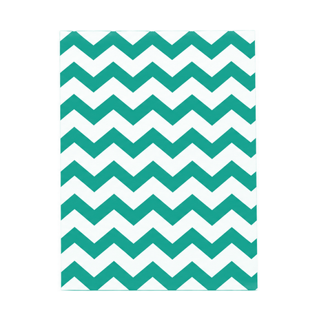 Teal Chevron Jewelry Bag — 8-1/2x11 — Kraft footprint