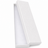 White Swirl Elongated Jewelry Box