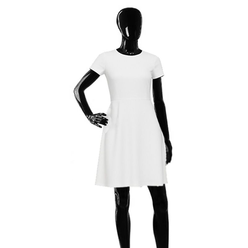 Plastic Female Mannequin Black F9GB-EVE wearing apparel