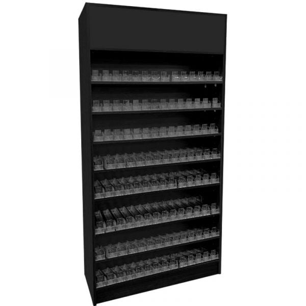 Full Wallcase Display Cabinet with Acrylic Push-Back Cigarette Dispenser