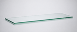 Clear tempered glass shelf — 10 × 24 in