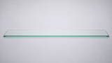 Clear tempered glass shelf — 10 × 56 in