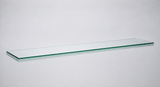 Clear tempered glass shelf — 10 × 66 in