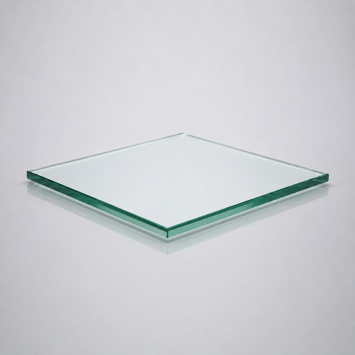 Clear tempered glass shelf — 12 × 12 in