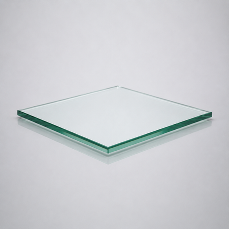 Clear tempered glass shelf — 12 × 12 in