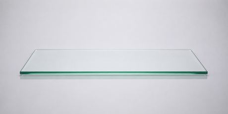 Clear tempered glass shelf — 12 × 24 in