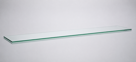 Clear tempered glass shelf — 12 × 66 in
