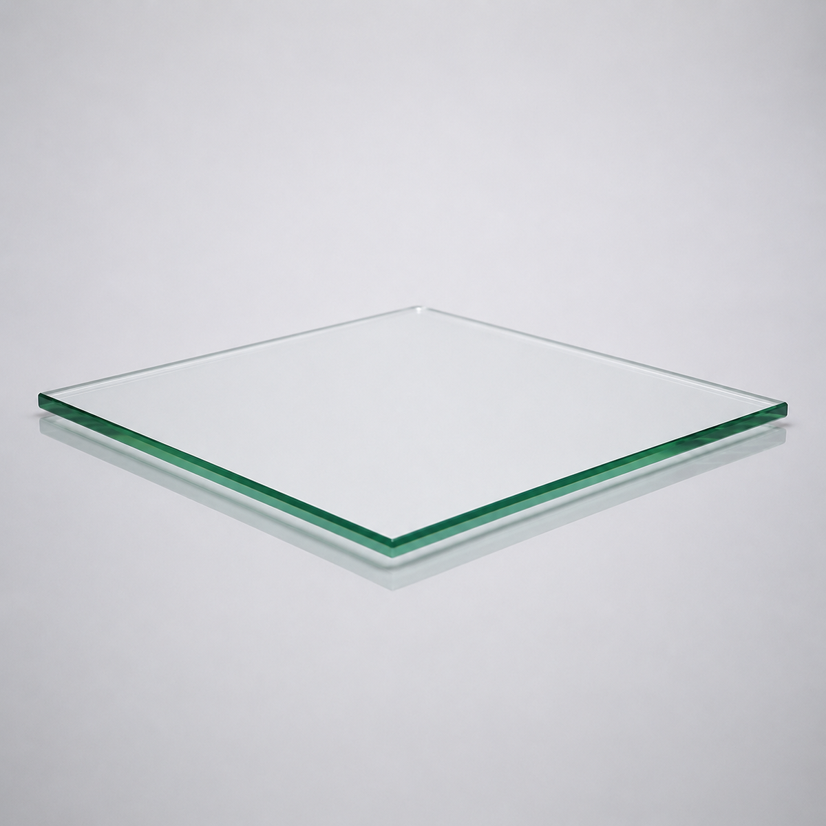 Clear tempered glass shelf — 14 × 14 in