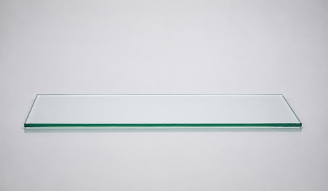 Clear tempered glass shelf — 14 × 24 in