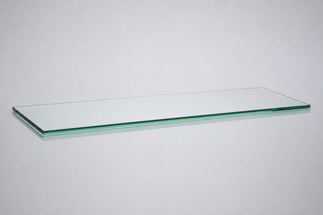 Clear tempered glass shelf — 14 × 48 in