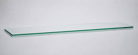 Clear tempered glass shelf — 14 × 56 in