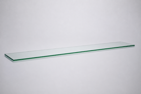 Clear tempered glass shelf — 8 × 66 in