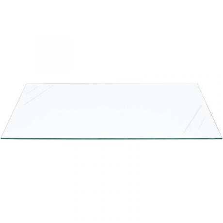 Clear tempered glass shelf — 8 × 24 in