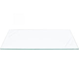 Clear tempered glass shelf — 10 × 48 in