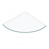 14 inch quarter round tempered glass shelf