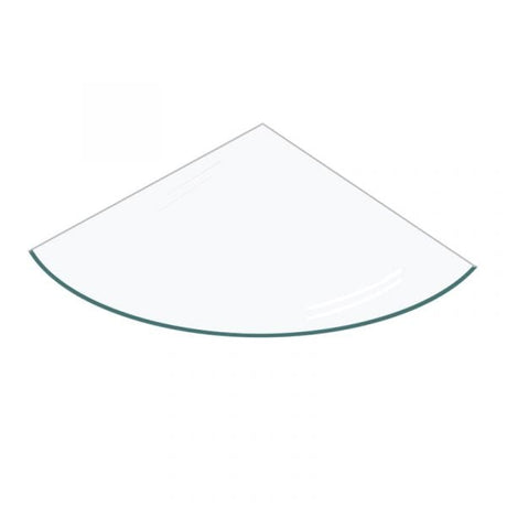 12 inch quarter round tempered glass shelf