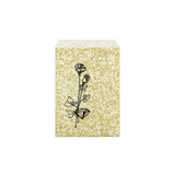 Goldtone Flower Paper Gift Bag, 6 x 9
