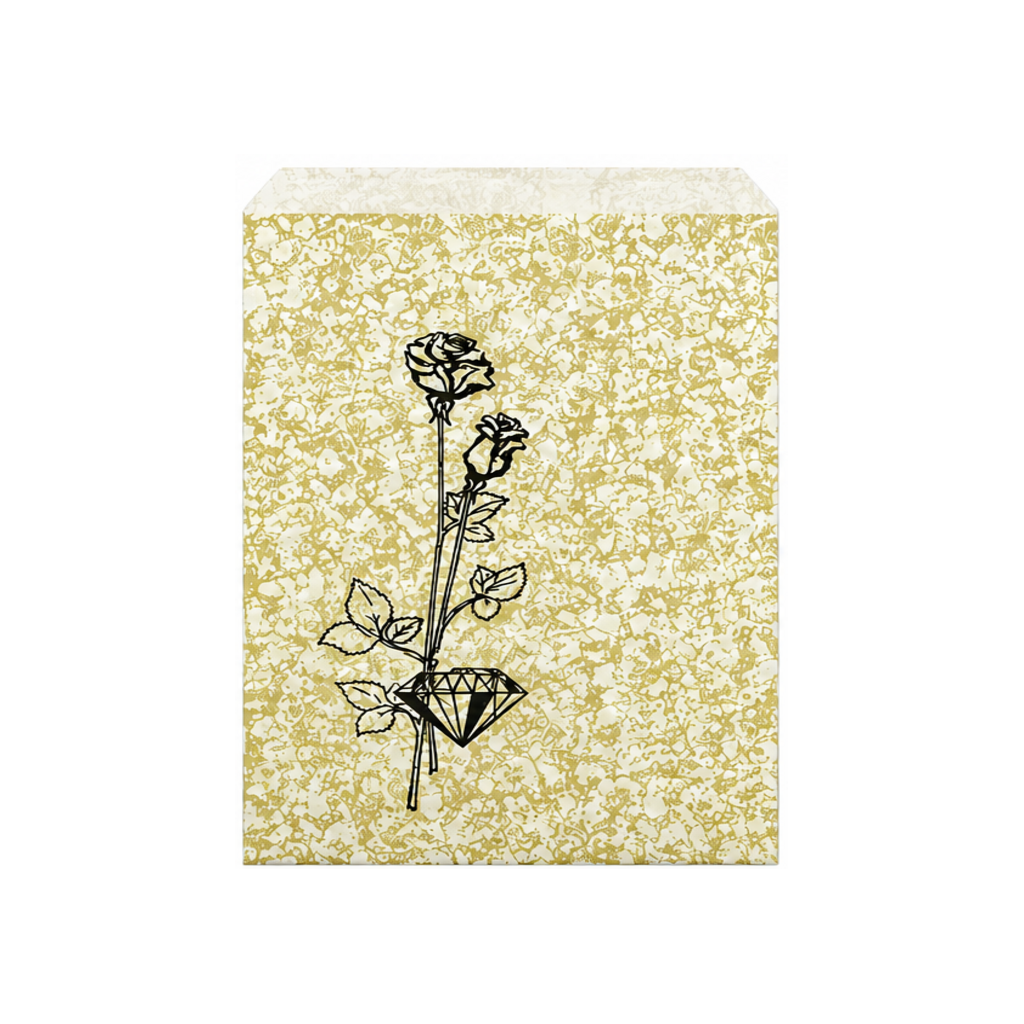 Goldtone Flower Paper Gift Bag, 8½ x 11