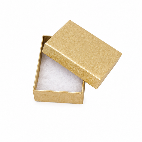 Gold Linen Medium Jewelry Box