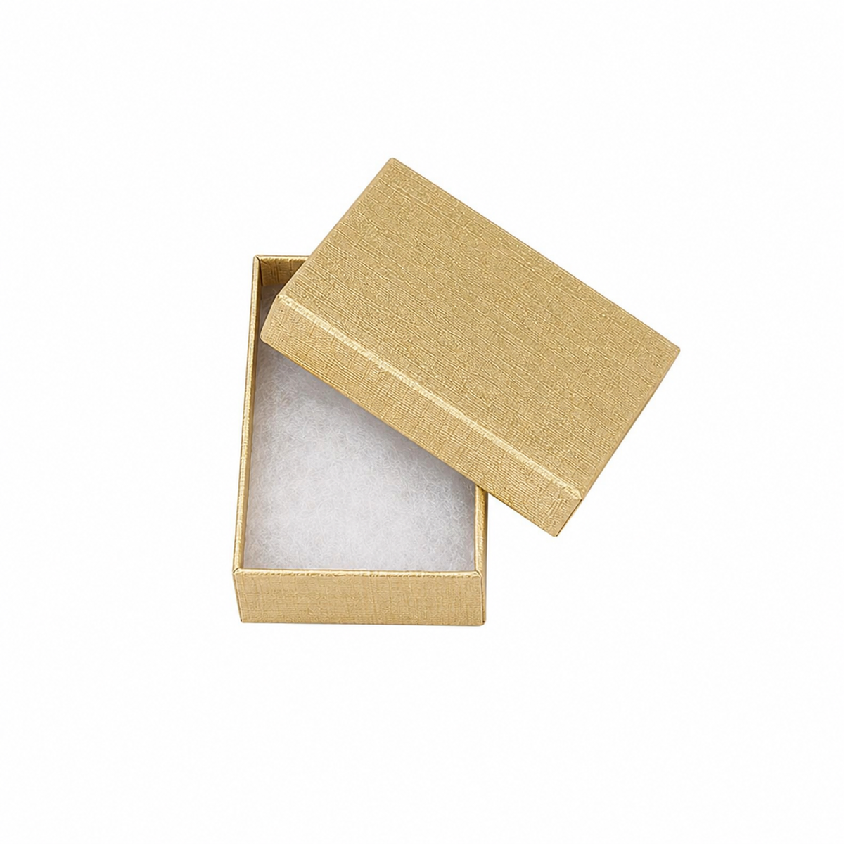 Gold Linen Small Jewelry Box