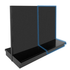 Gondola Aisle Add-On Unit – Black, SKU E.GA48-16-54-Kit- Black