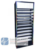 Metal Tobacco Display with Acrylic Pushers, Sign Box and RGB Lights