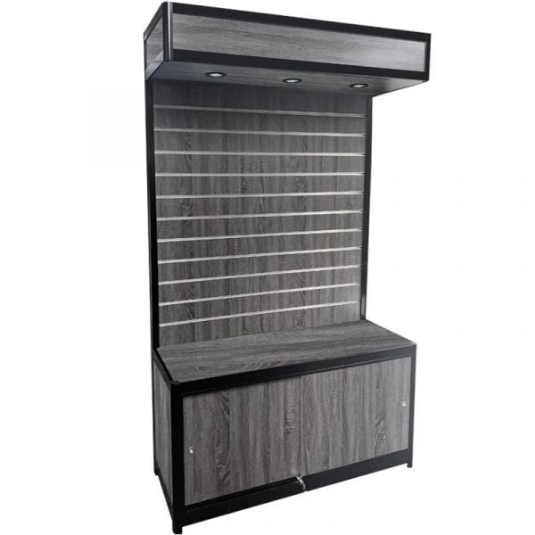 LED Slatwall Display with Storage