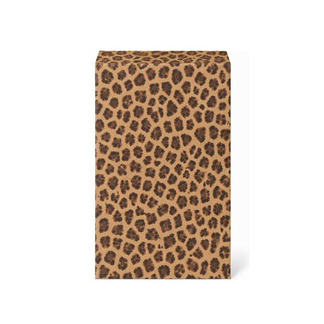 Leopard Kraft Paper Jewelry Bag — 6x9 — Kraft footprint