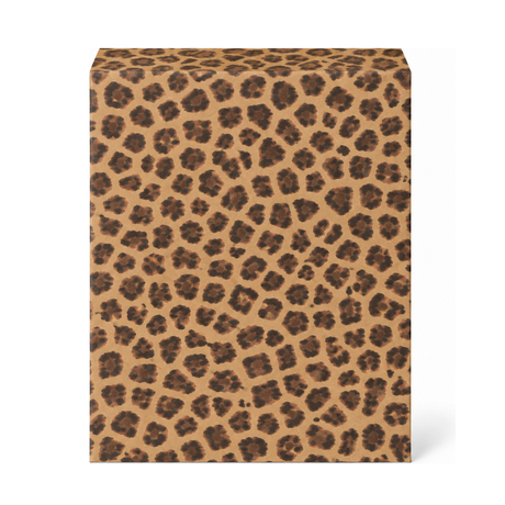 Leopard Kraft Paper Jewelry Bag — 8-1/2x11 — Kraft footprint