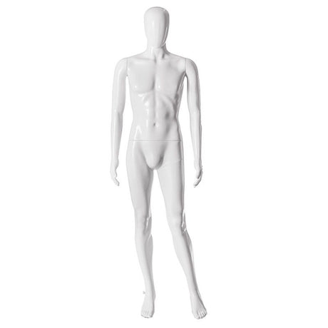 Plastic Male Mannequin White M1GW-TAB